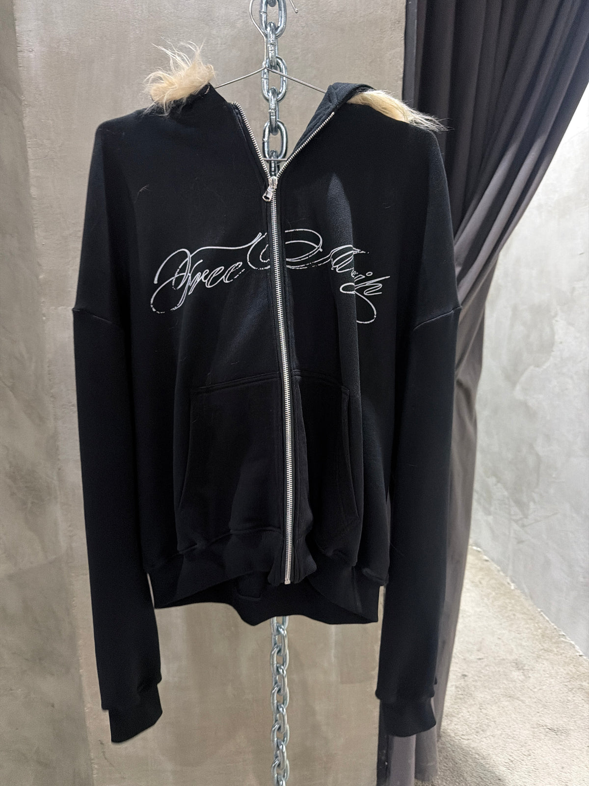 Virgin Hoodie with Detachable Faux Fur