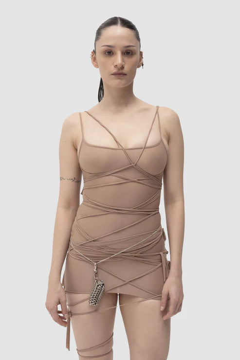 LACED SKIN DRESS