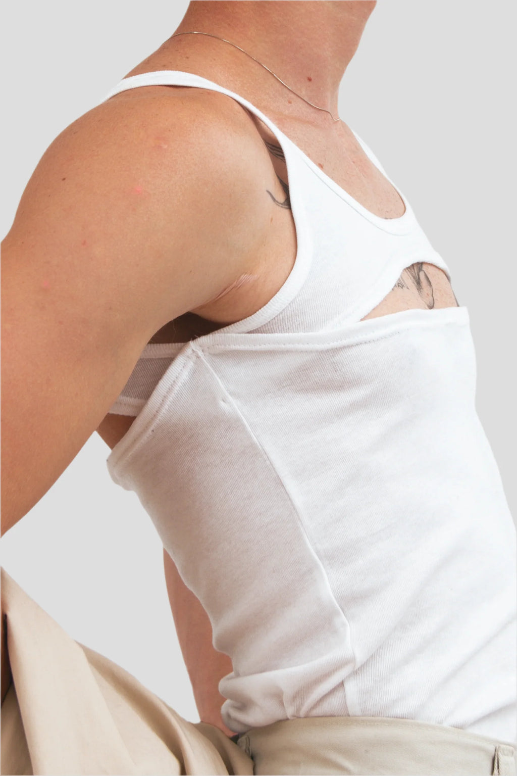CUT OUT CHEST TANK TOP